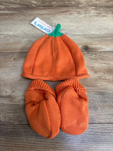 NEW Just One You Knitted Pumpkin Hat and Booties Set , One Size