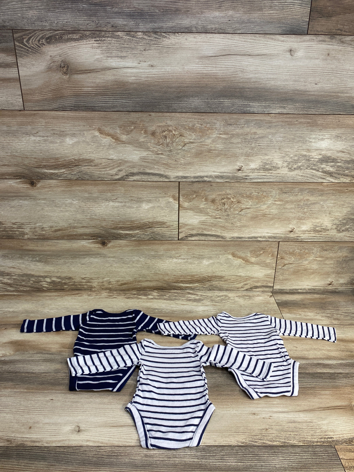 Bundles 3pk Striped Bodysuit Set White sz 0-3m