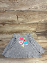 NEW Cat & Jack Valentines Day Heart Tunic Grey sz 3T