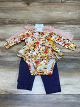 NEW Carter's 4pc Floral Bodysuit Set Yellow sz 3-6m - Me n Mommy To Be