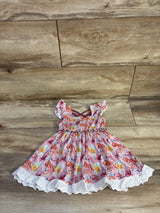 Cuddles n Giggles Bamboo Eyelet Trim Jellyfish Dress PInk sz 18m