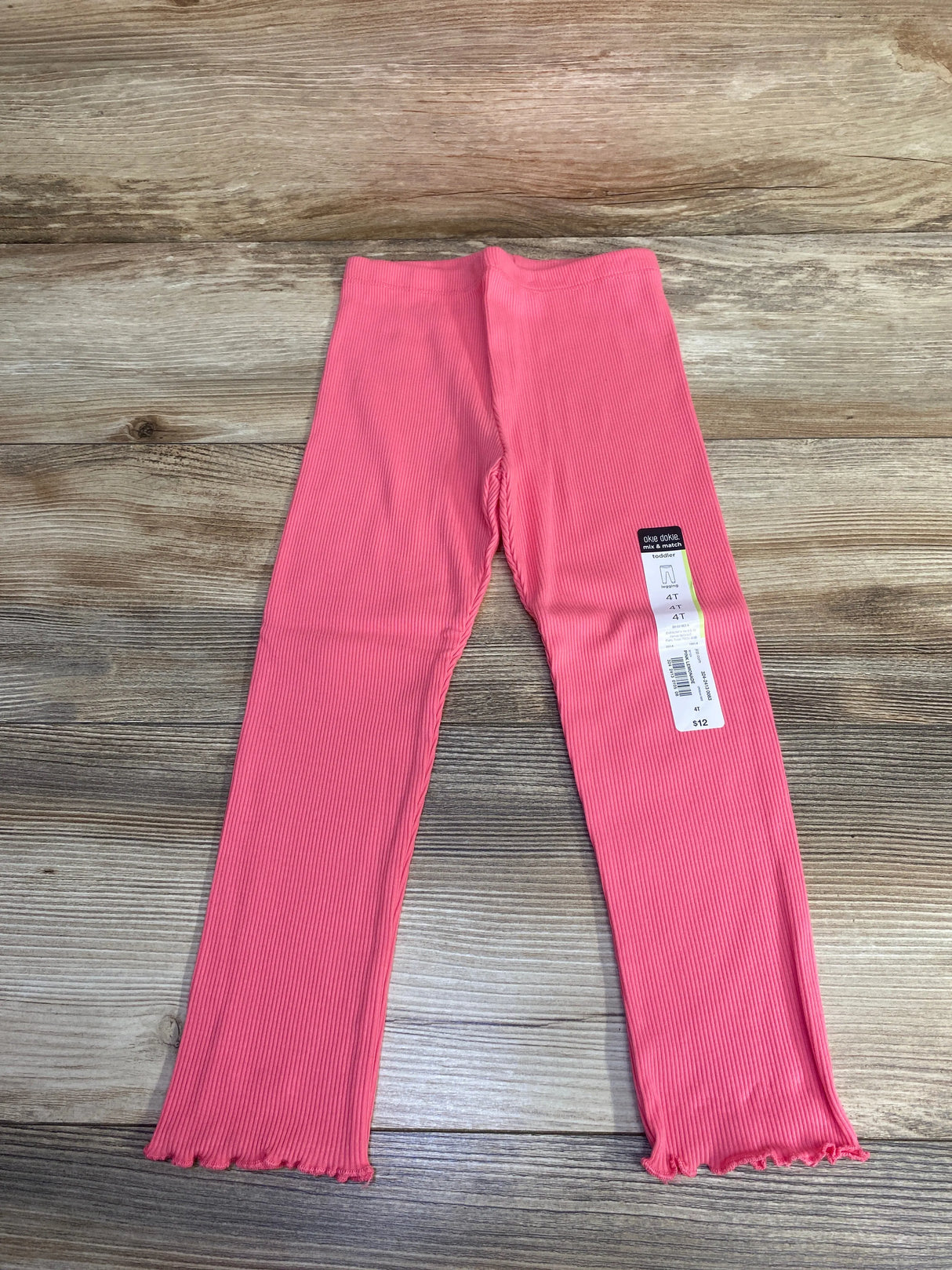 NEW Okie Dokie Ribbed Pink Leggings sz 4T