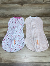 SwaddleMe 2pk Swaddle Pods White/Pink sz 0-3m