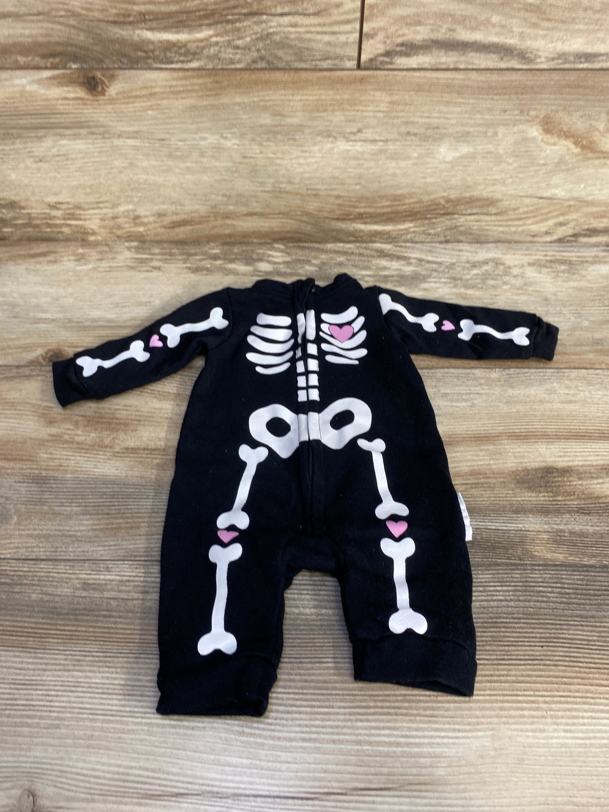 Tahari Baby Heart Skeleton Sleeper Set Black sz 0-3m