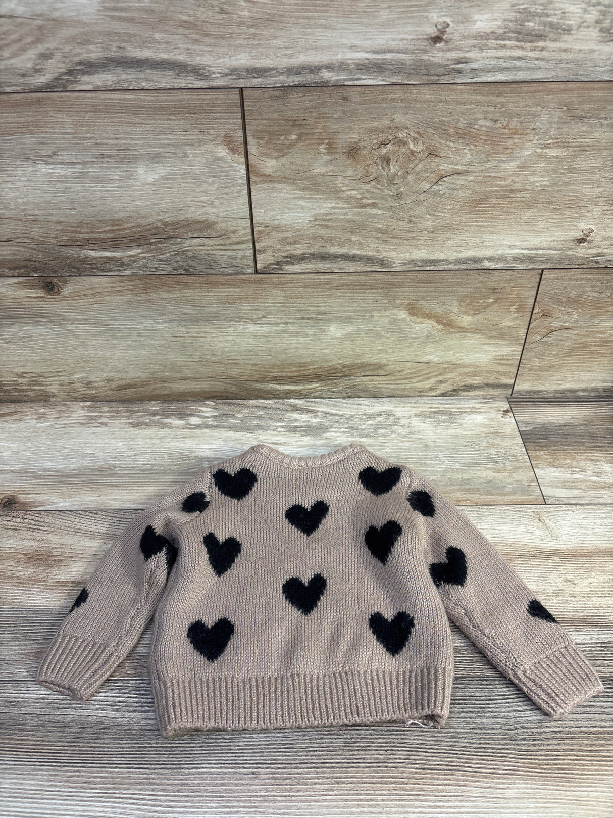 Carter's Heart Print Knit Sweater Brown sz 12m