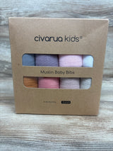 NEW Civarua Kids 8pk Muslin Bibs sz 0-36m