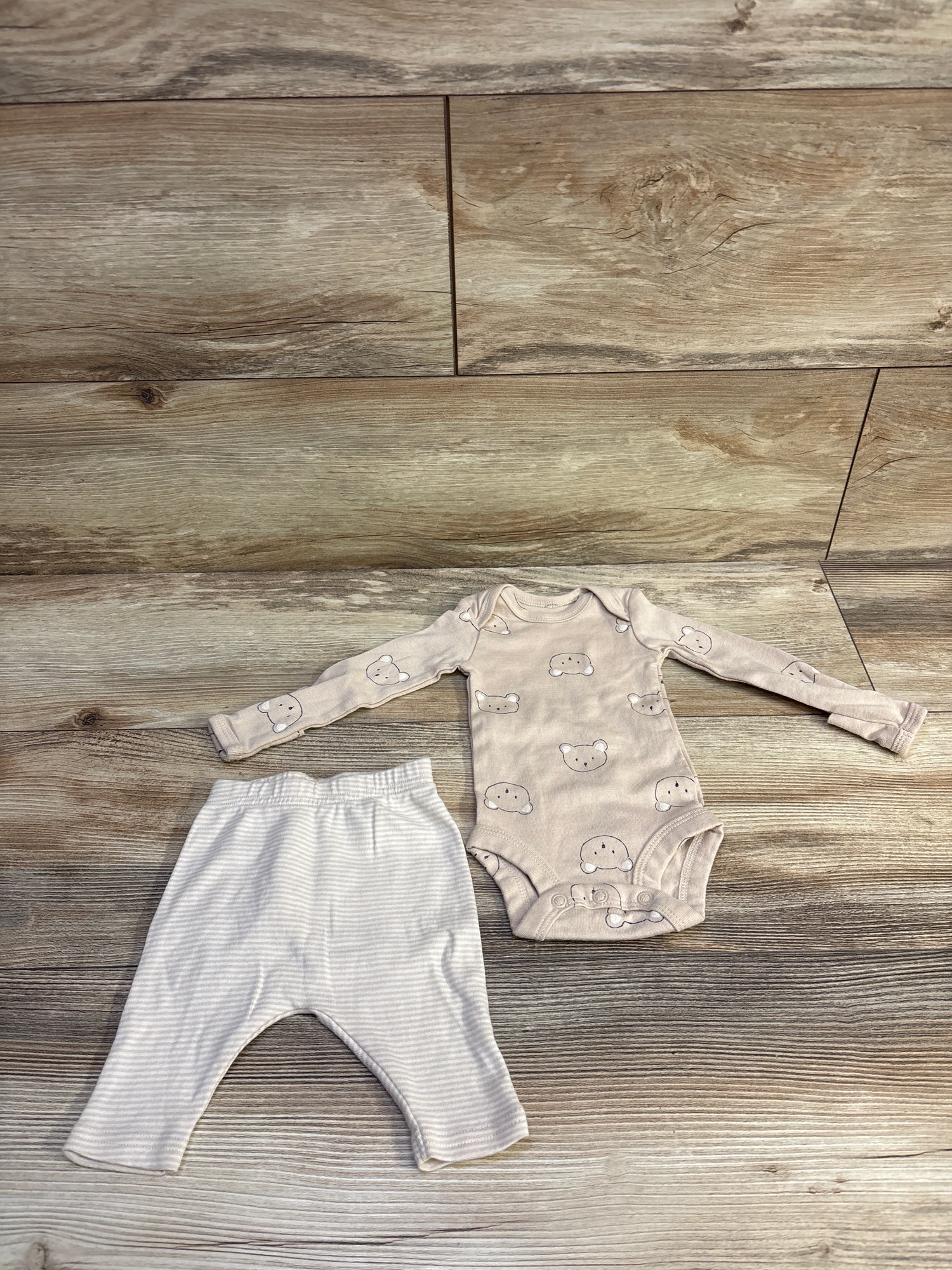 Carter's 2pc Bodysuit & Pants Set Beige sz Newborn