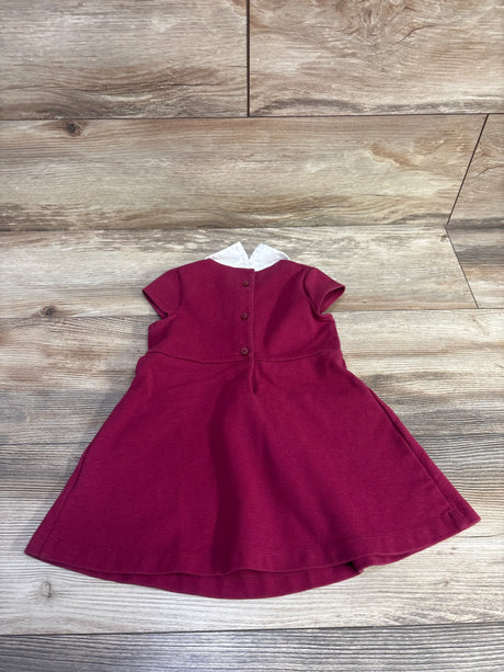 Janie and Jack Collared Ponte Dress In Dainty Berry sz 12-18m - Me n Mommy To Be