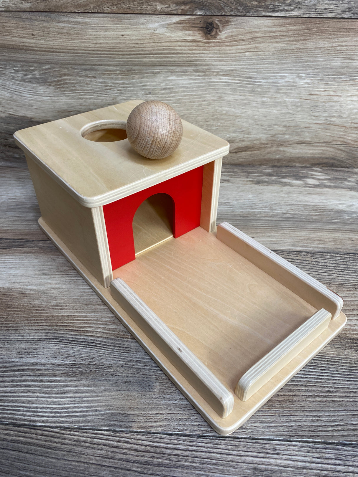 Elite Montessori Object Permanence Box with Tray and Ball