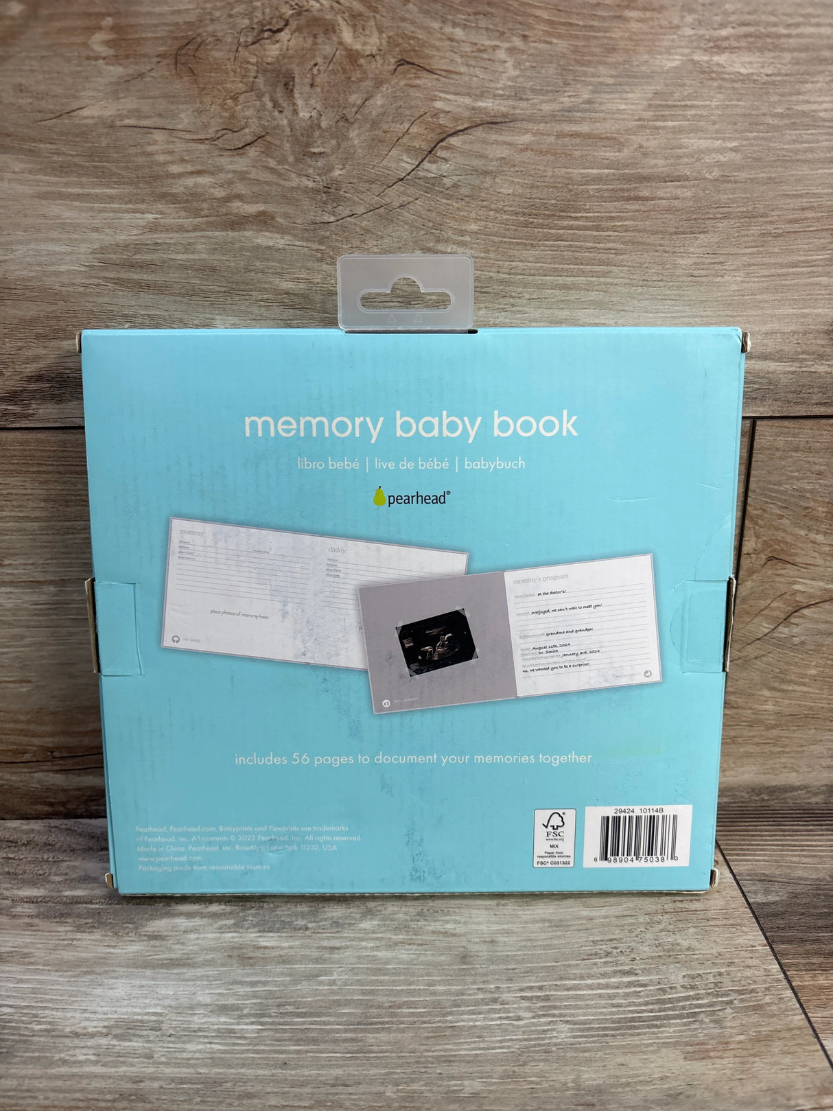 NEW Pearhead Linen Baby Book