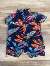 Volcom Printed Linen-Blend Romper Navy sz 3-6m - Me n Mommy To Be