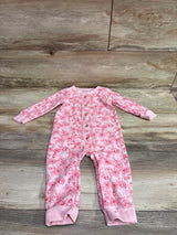 Cat & Jack Button-Front Floral Coverall Pink sz 12m