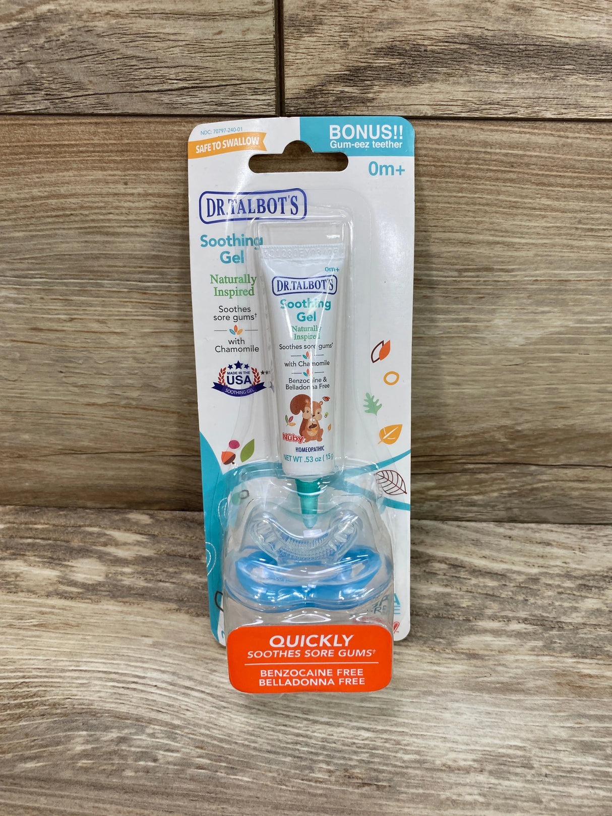 NEW Dr. Talbot's Soothing Gel + Gum-EEZ Teether Combo