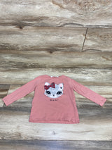 H&M Long Sleeve Cat Shirt Pink sz 3/4T