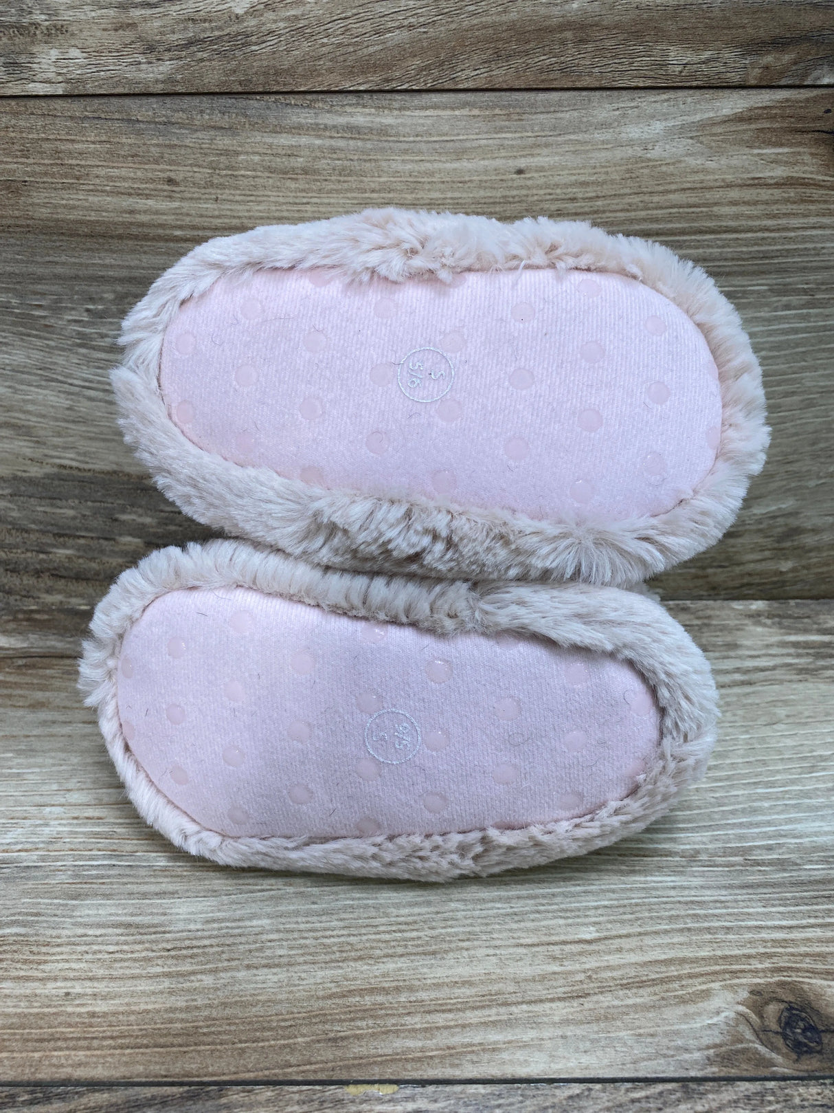 Cat & Jack Toddler Girls Doe Fawn Bootie Slippers Pink Sz 5c/6c