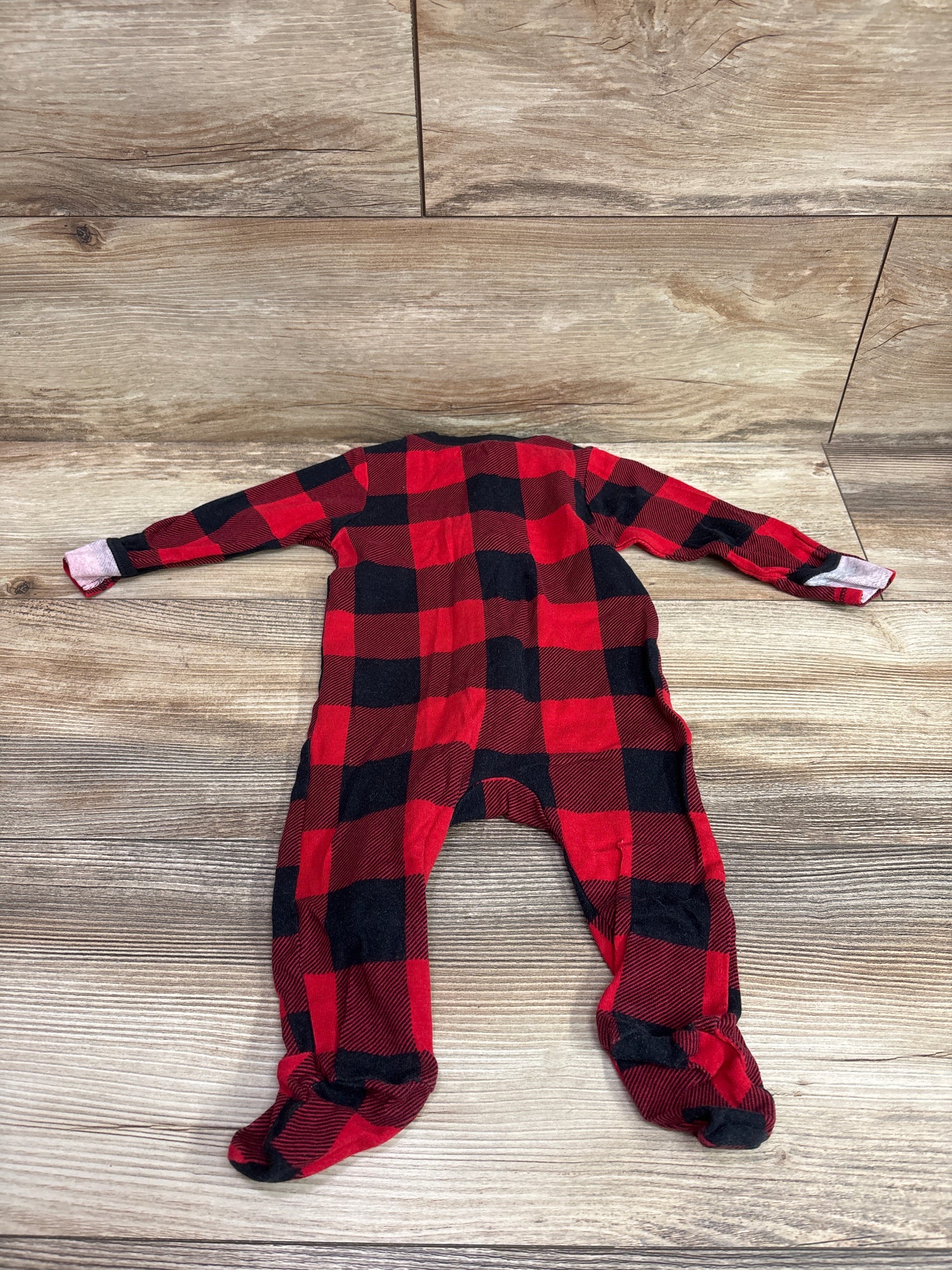 Old Navy Plaid Sleeper Red sz 6-9m