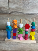 Montessori 5-Pillar Sorting & Counting Toy - 25pc