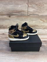 Air Jordan 1 Retro High OG TD 'Black Gold' Sneakers sz 4c