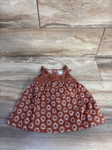 NWOT Just One You 2pc Sleeveless Dress & Bloomers Set Brown sz 3m