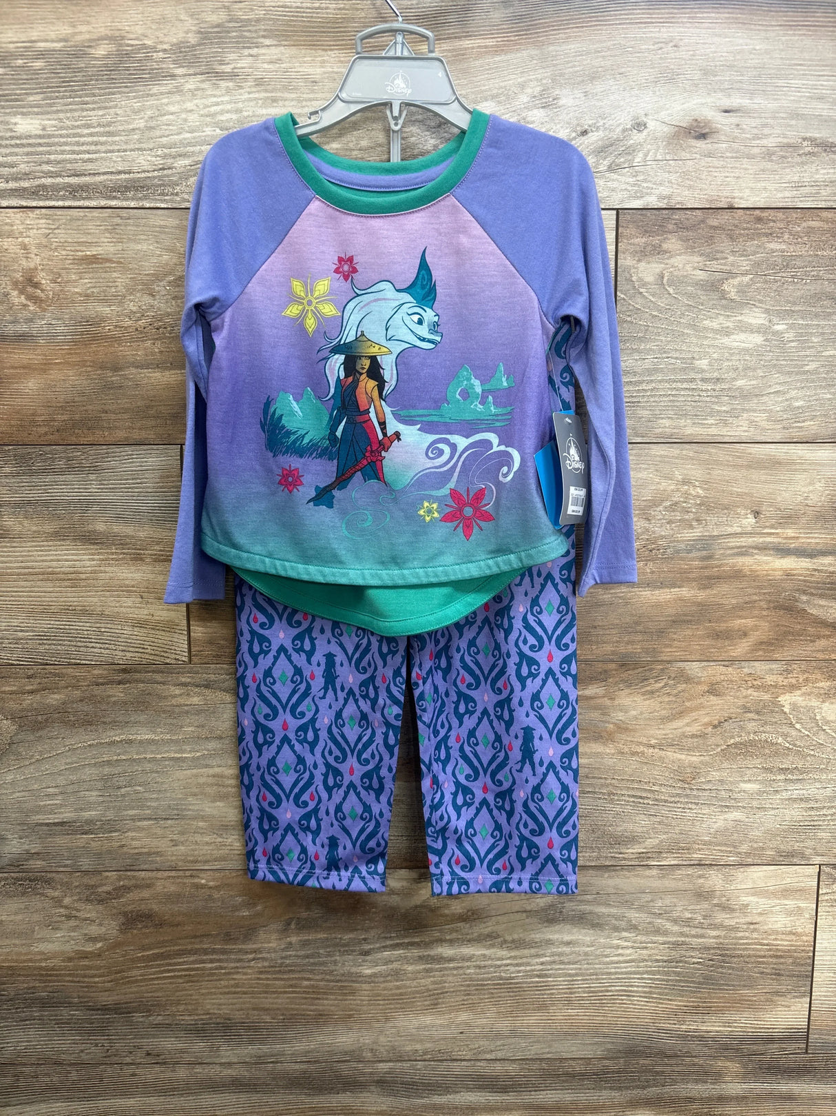 NEW Disney Store Raya and The Last Dragon 2pc Pajama Set Purple sz 3T
