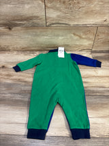 NEW Ralph Lauren Color Blocked Cotton Mesh Polo Coverall Green sz 6m