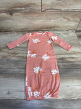 Carter's Floral Sleeper Gown Peach sz 3m