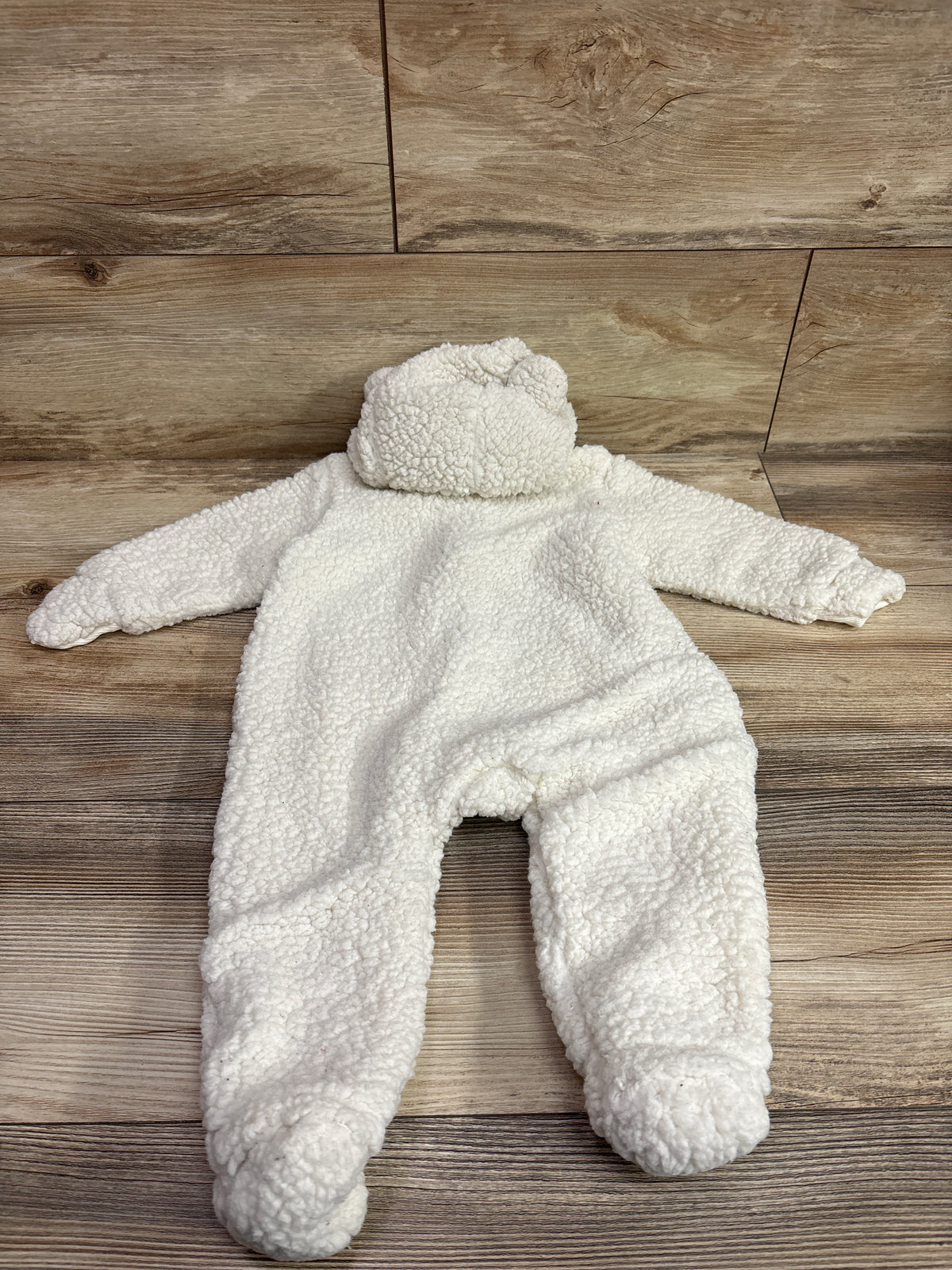 H&M Sherpa Hooded Bunting Ivory sz 6m