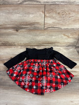 Buffalo Plaid Bodysuit Dress Black sz 12-18m