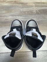 Air Jordan 1 Mid SE TD 'Black Metallic Silver' Sneakers sz 5c