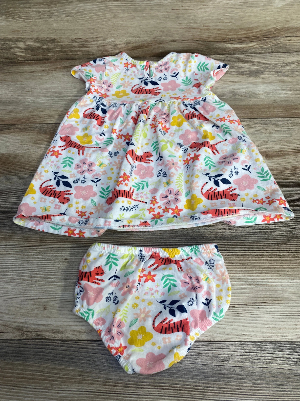 Wonder Nation 2pc Floral Dress & Bloomers White sz 18m