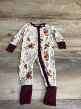 Magical Mama Convertible Bamboo Zipper Pajamas Ivory sz 0-3m