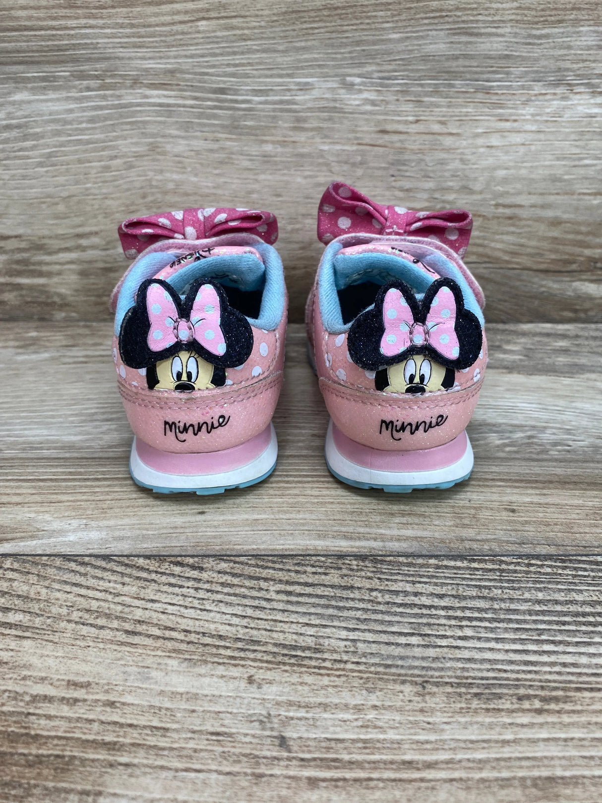 Disney Junior Minnie Mouse Bow Sneakers Pink Sz 7c