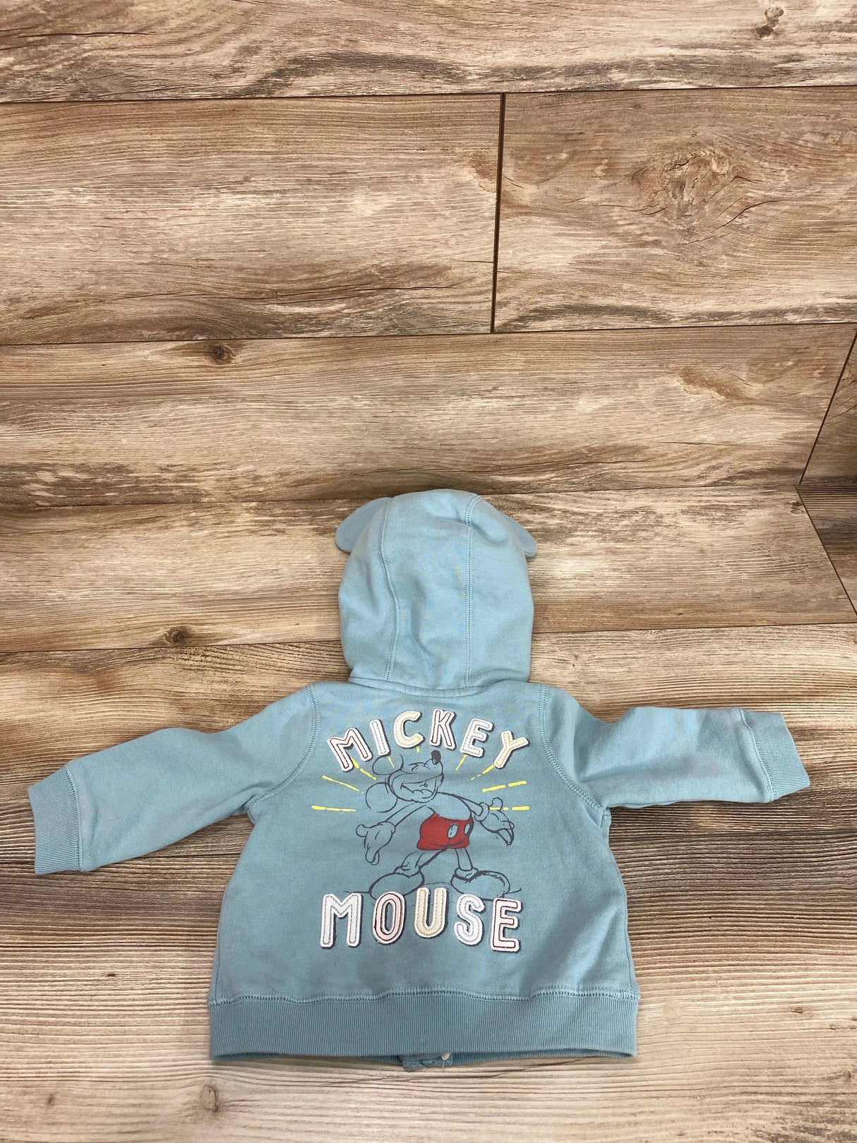 Disney Store Mickey Mouse Full Zip Hoodie Blue sz 3-6m