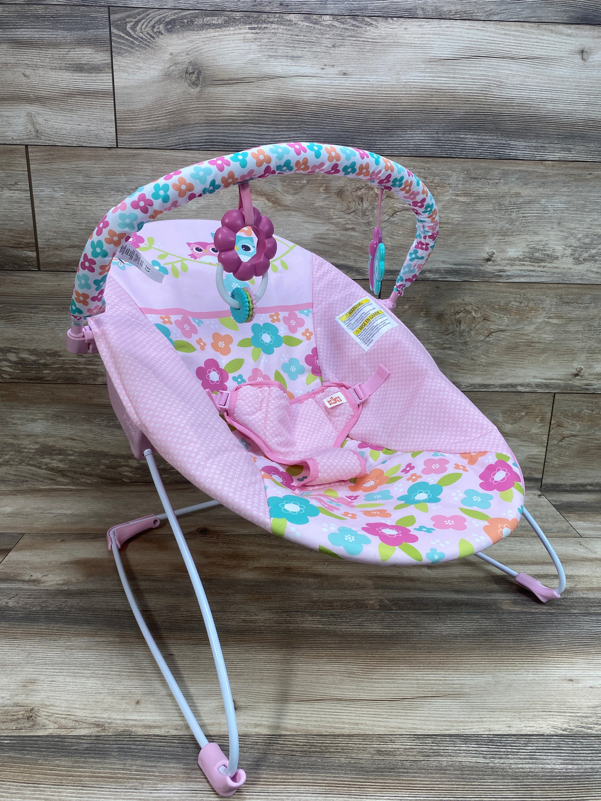 Bright Starts Fanciful Flowers Vibrating Pink Bouncer