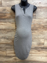Isabel Maternity Ribbed Bodycon Dress Grey sz XS