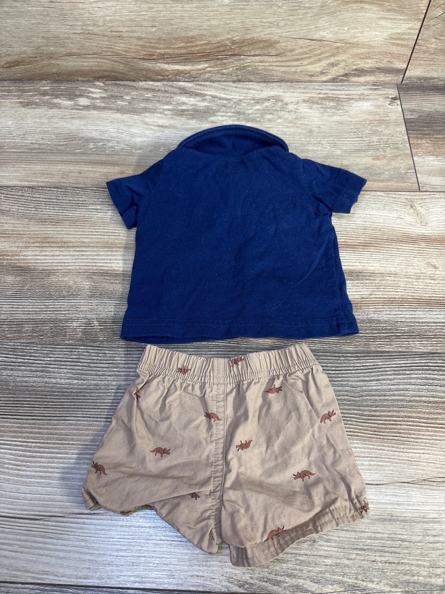 Carter's 2pc Polo Shirt & Shorts Set Navy sz Newborn
