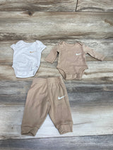 Nike 3pc Bodysuit Set Brown sz Newborn