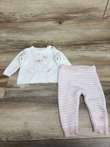 Rene Rofe 2pc Knit Top & Bottoms Set White sz 6-9m