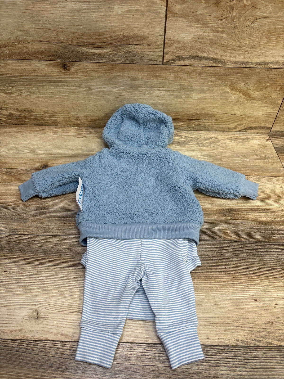 NEW Carter's 3pc Sherpa Jacket, Bodysuit, & Pants Set Blue sz 3m