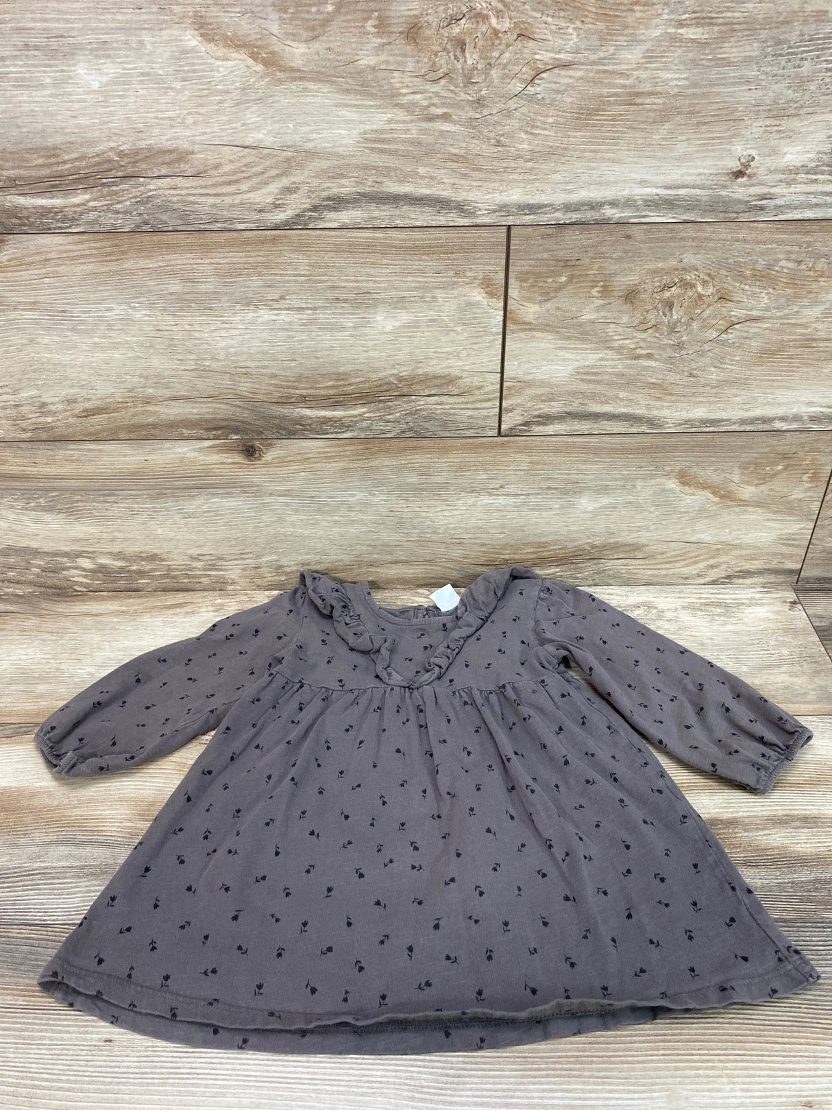 Zara Floral Ruffle Dress Grey sz 2-3T