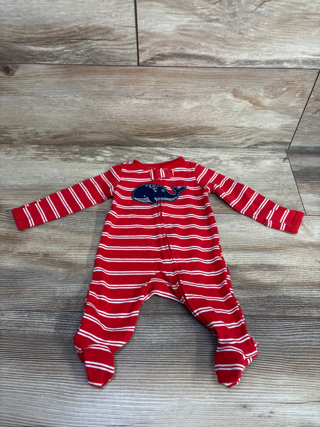 Simple Joys Whale Print Sleeper Red sz Newborn