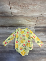 Just One You Fruit 1pc Rash Guard Swimsuit Yellow sz 9m