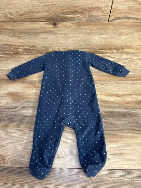 Carter's Polka Dot Blanket Sleeper Blue sz 9m - Me n Mommy To Be