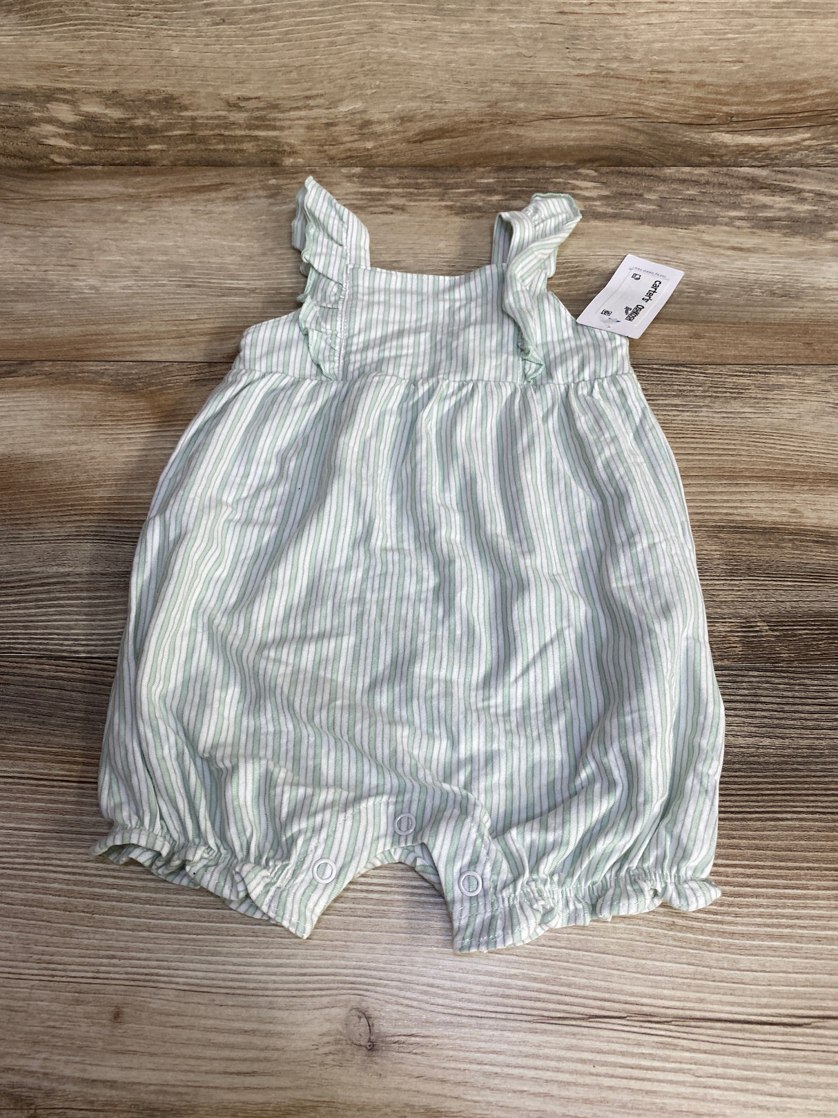 NEW Carter's Striped Shortie Romper Green sz 9m