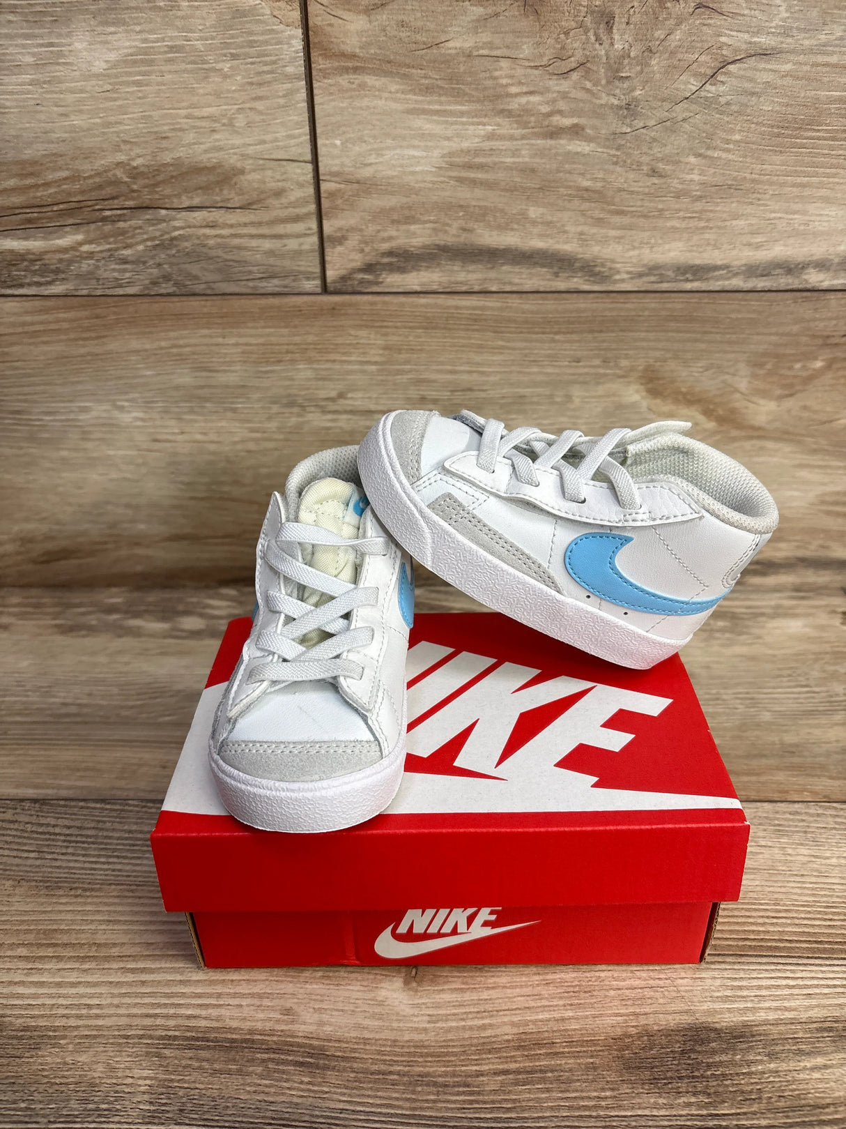 Nike Blazer Mid '77 TD 'White/Aquarius Blue' Sneakers sz 6c