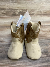 NEW Stepping Stones Soft Sole Cowboy Boots, Beige sz 3c