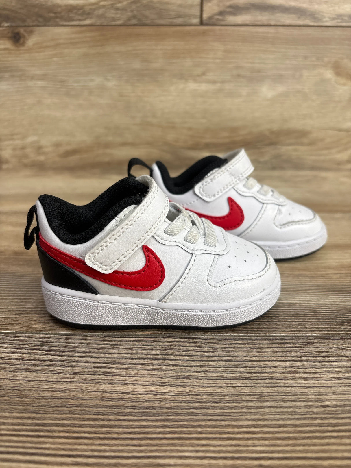 Nike Court Borough Low 2 TD 'White University Red' Sneakers sz 4c