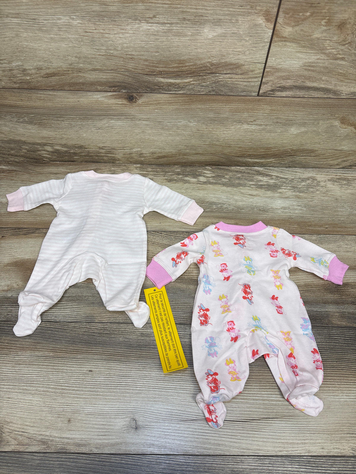 NEW Amazon Essentials x Disney Minnie Mouse 2pk Sleepers Pink sz Preemie