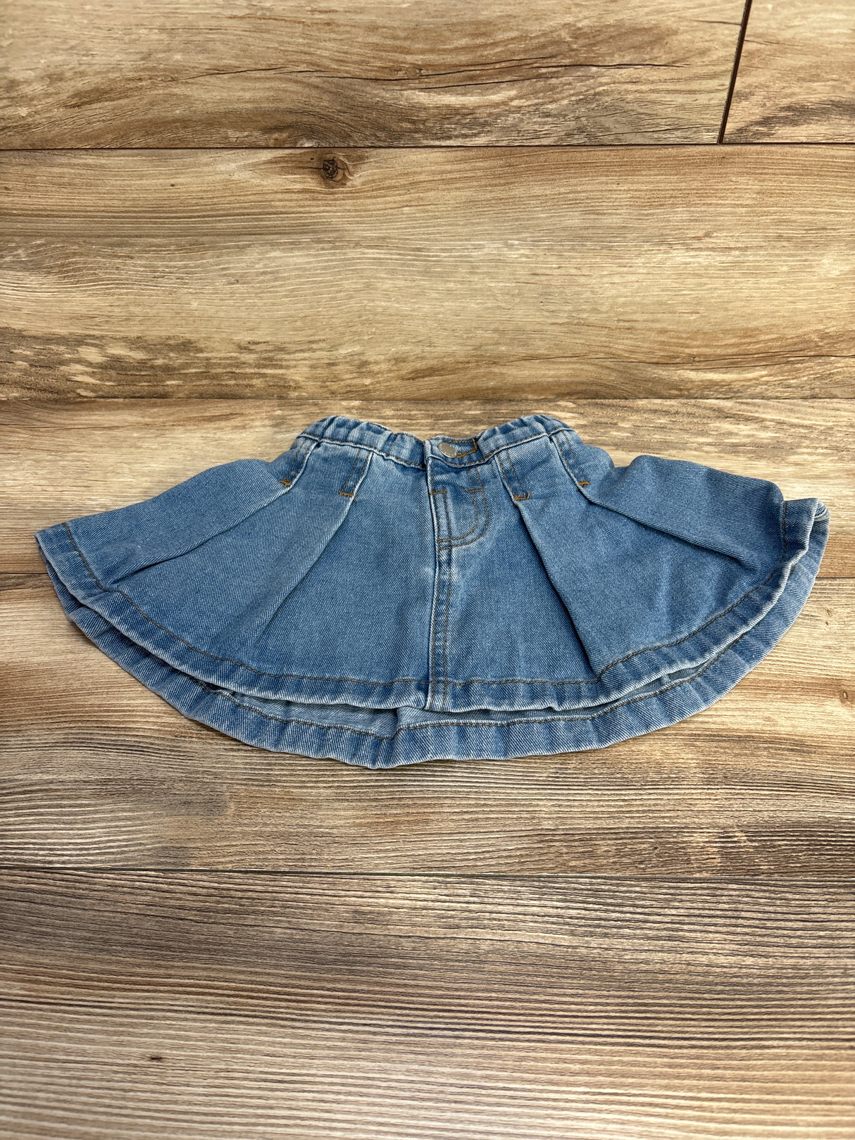 Shein Pleated Denim Skirt Blue sz 12-18m