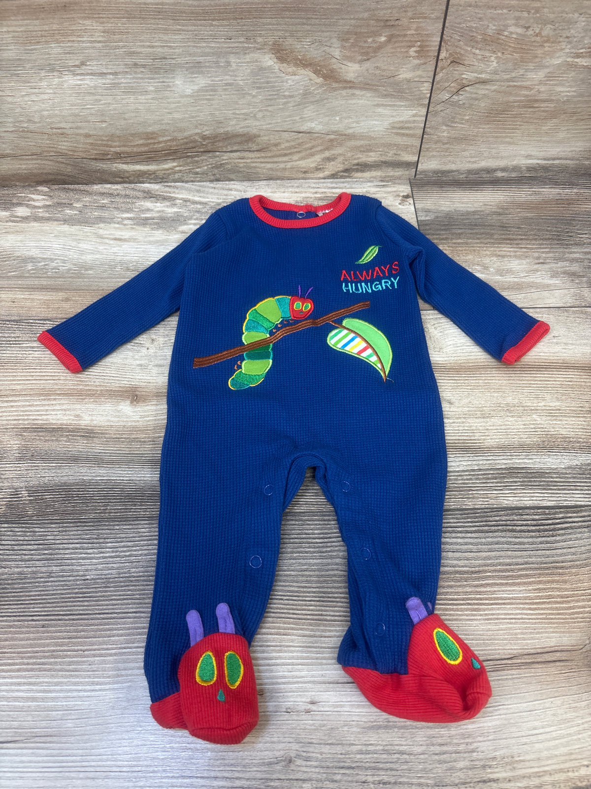 World Of Eric Carle The Very Hungry Caterpillar Waffle Knit Coverall Blue sz 3m